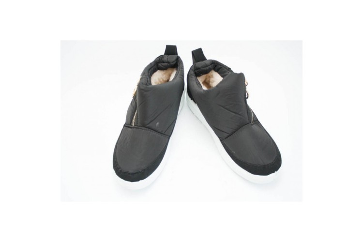 Женские ботинки 1901 черные на черной подошве