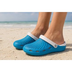 Женские Сабо crocs-02 с белым Женские Сабо crocs-02 с белым