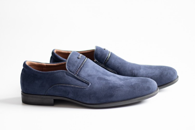 Мужские туфли 8021-5 т.синий
