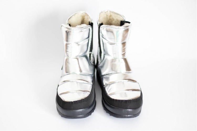 Женские ботинки 703-1 серебро 
