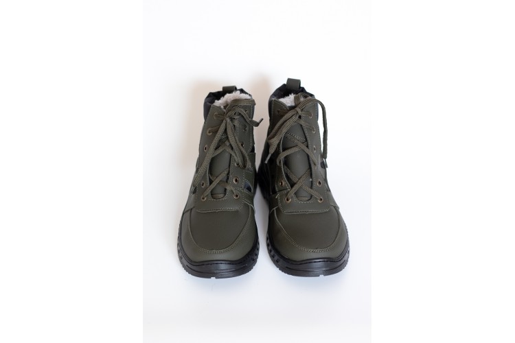 Мужские ботинки РБ-1 зел-черн шнурок