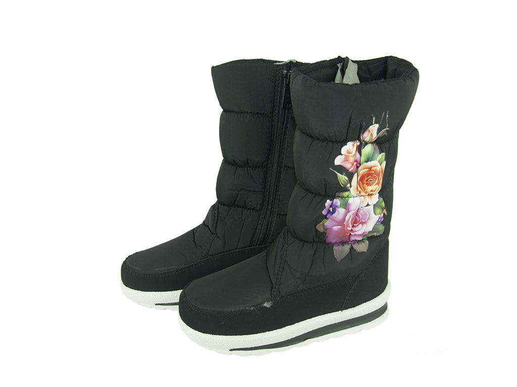 Женские дутики аляска АЛ28-1 с цветком