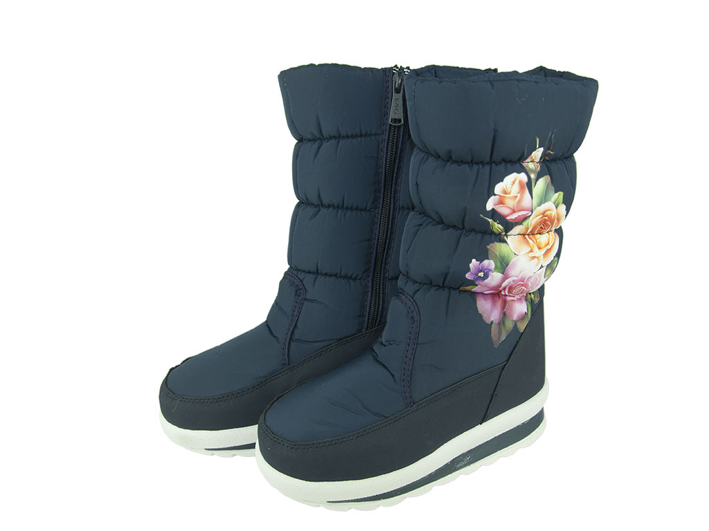 Женские дутики аляска АЛ28-1 с цветком