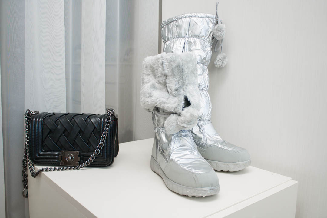 Женские дутики Аляска серые А-3