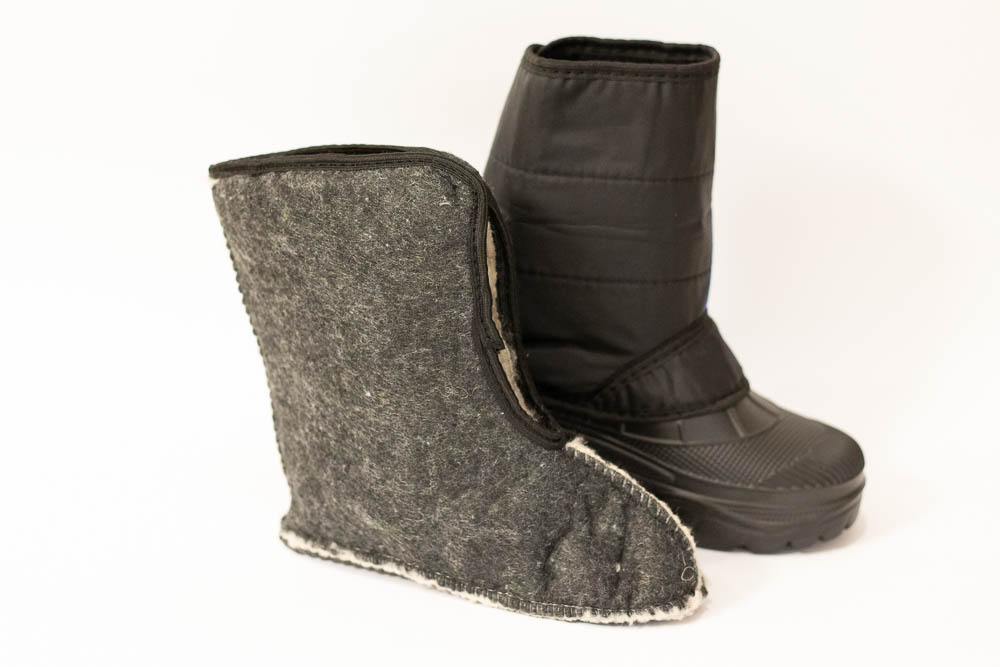 Детские дутики Гармас черн-синий