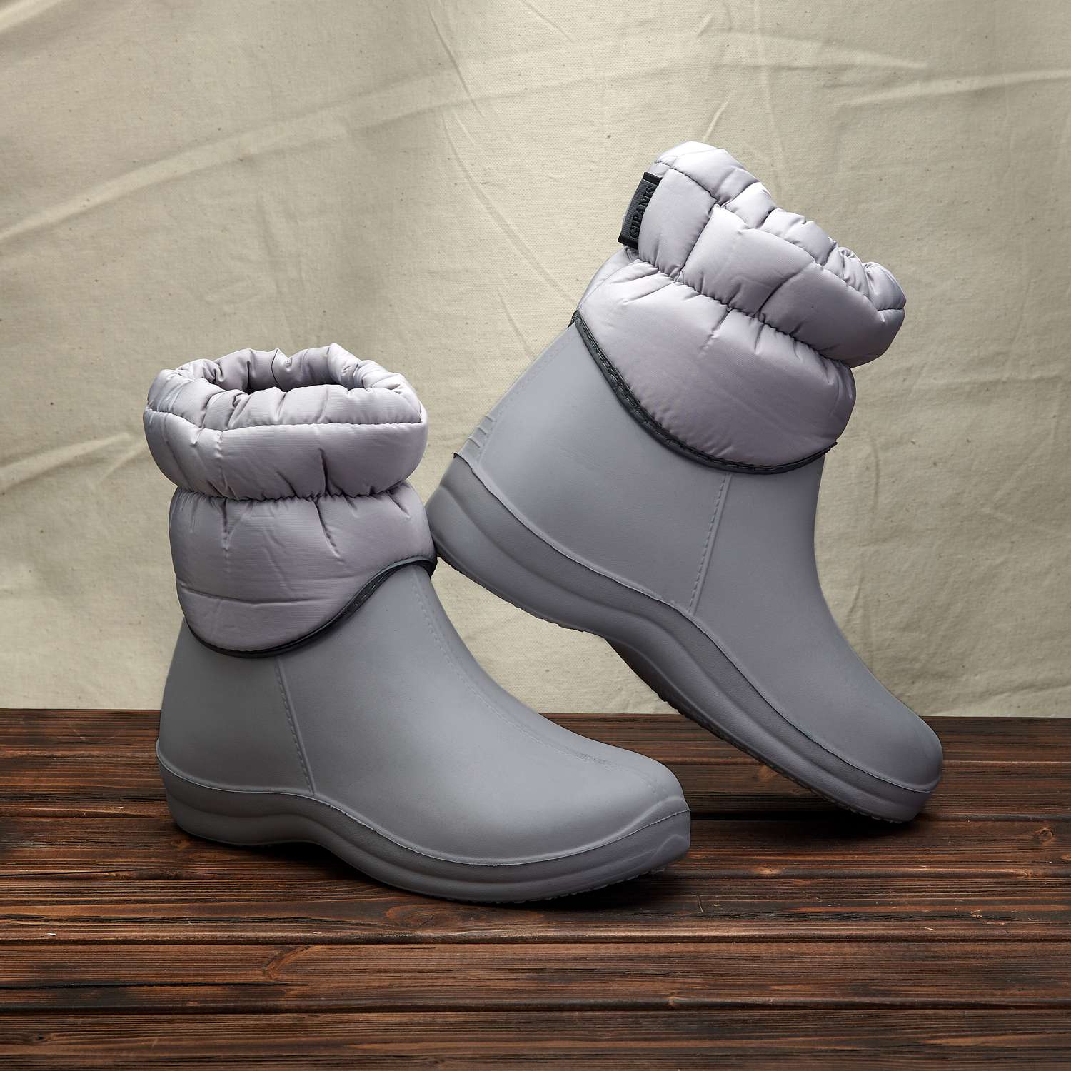 Женские зимние дутики d-337 серый