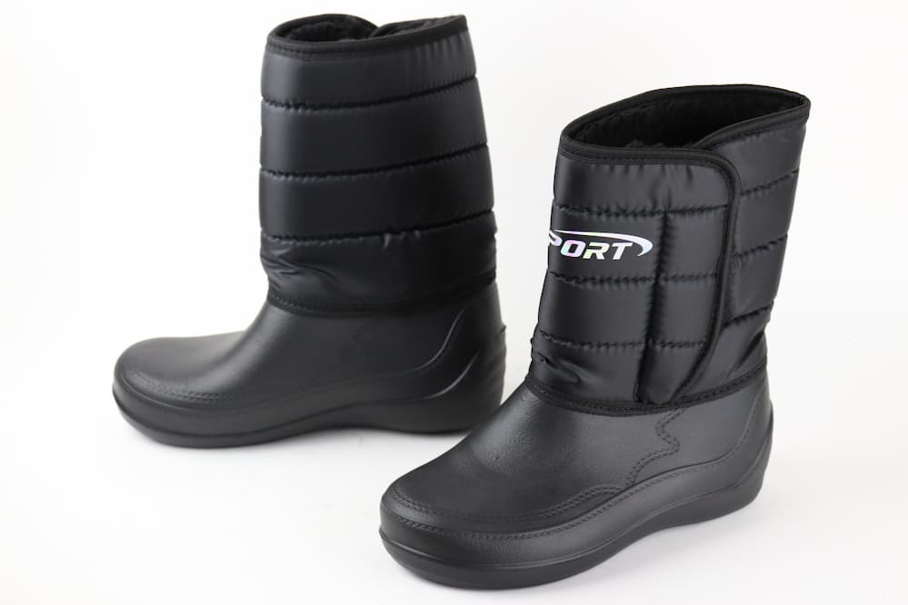 Женские дутики ЖДЛ-02 черный высокий спорт